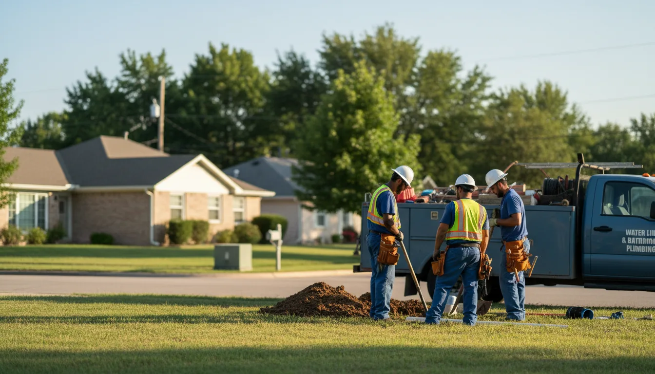 Residential water line and bathroom plumbing service in Abbeville, LA